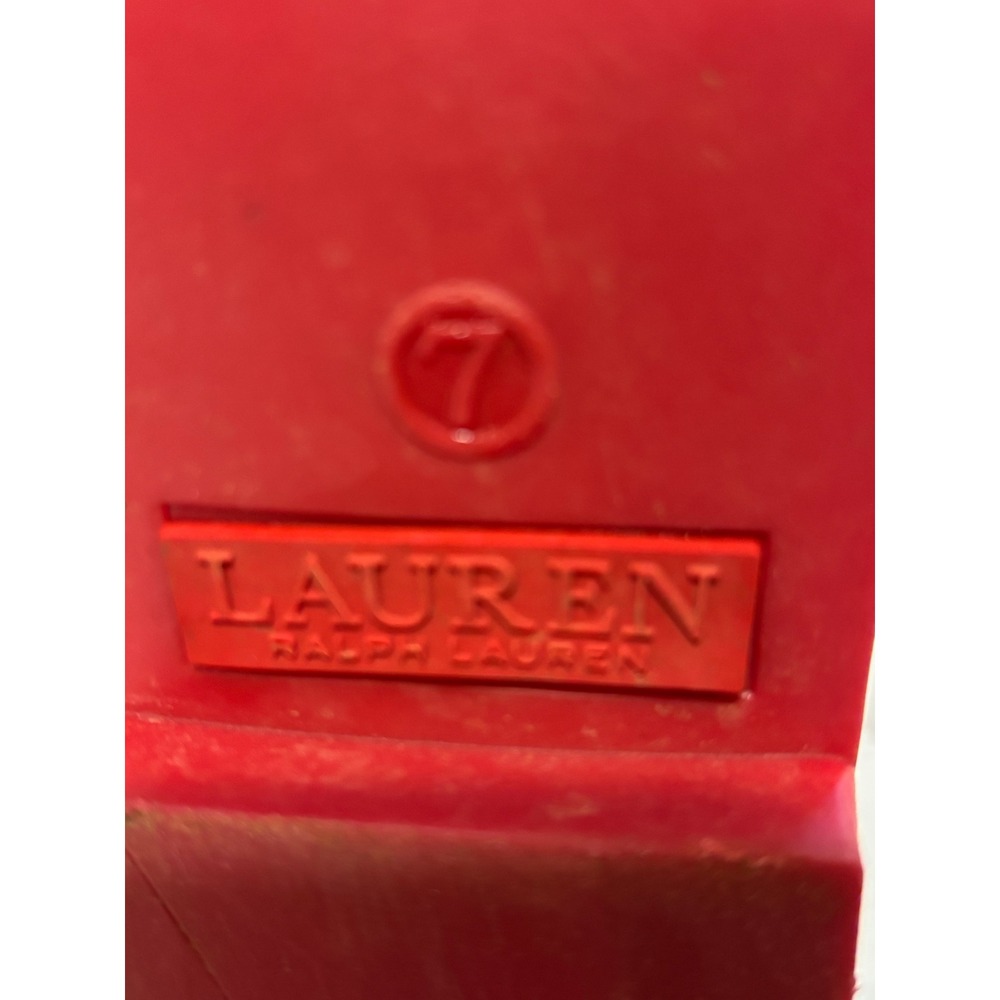 Lauren Ralph Lauren Tally Red Polka‎ Dot Ankle Rain Boots W 7 Chelsea Waterproof - Picture 8 of 8